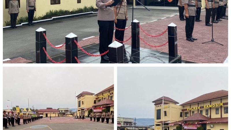 Polres Samosir Gelar Upacara Peringatan Hari Juang Polri dengan Semangat Pengabdian