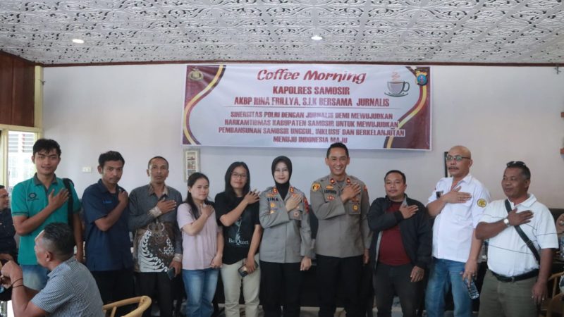Kapolres Samosir Gelar Coffe Morning dengan Insan Pers: Membangun Sinergi dan Komunikasi
