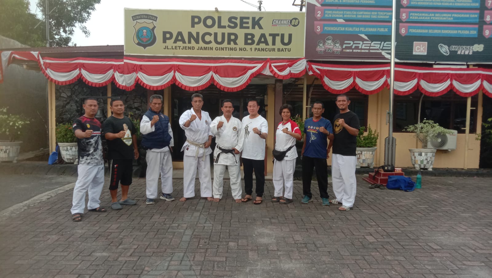 Ketua Harian Karate Wadokai Sumatera Utara Kompol H.Djanuarsa,S.H Hadiri Gashuku Dan Kenaikan Tingkat di Tanah Lapang Pancur Batu