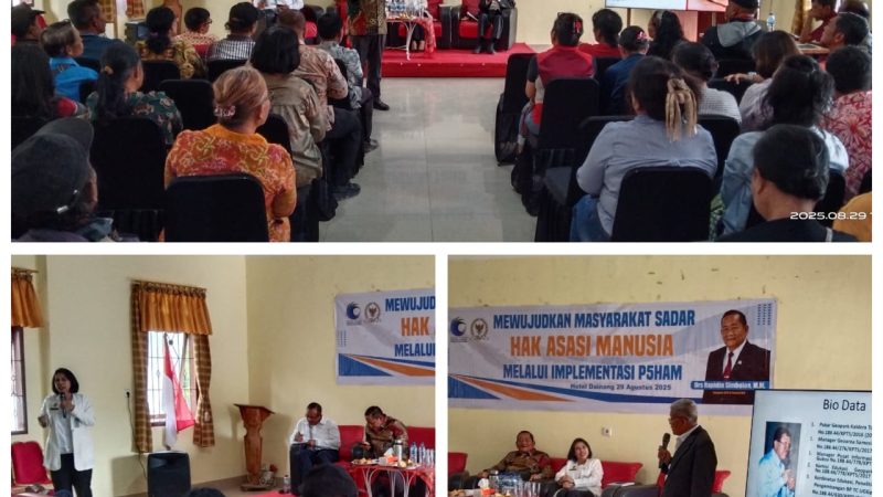 Anggota DPR RI Rapidin Simbolon Bersama Kementrian HAM Gelar Sosialisasi HAM di Samosir