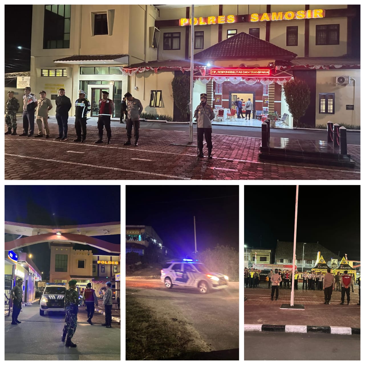 Polres Samosir Gelar Patroli Gabungan Skala Besar untuk Menjaga Kamtibmas