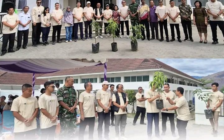 Kejaksaan Negeri Samosir Hadiri Ceremonial Penanaman Pohon dan Penyerahan Bibit