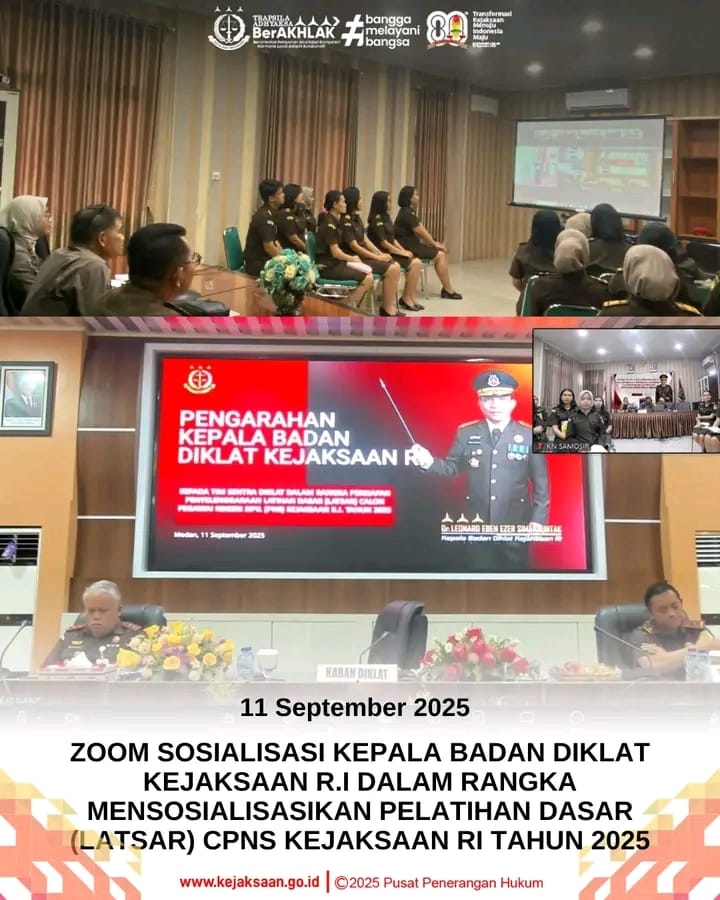 Kejaksaan Negeri Samosir Hadiri Zoom Meeting Sosialisasi Latsar CPNS 2025