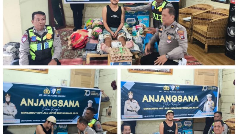 Sat Lantas Polres Samosir Gelar Anjangsana ke Korban Kecelakaan Lalu Lintas