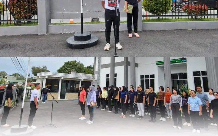 Kejaksaan Negeri Samosir Tegaskan Pentingnya Disiplin dan Kekompakkan Melalui Apel Pagi dan Sore