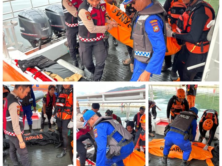 Tim SAR Berhasil Temukan Dua Korban Tenggelam di Danau Toba Setelah Tiga Hari Pencarian