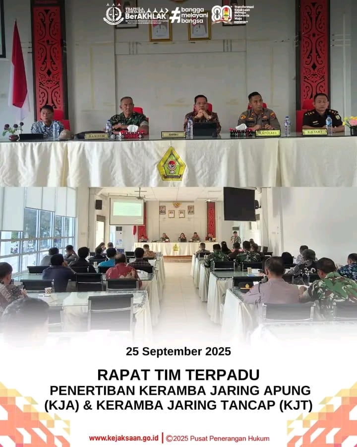 Kejaksaan Negeri Samosir Hadiri Rapat Tim Terpadu Penertiban Keramba Jaring Apung dan Keramba Jaring Tancap