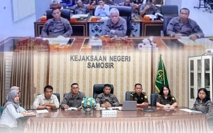 Kejaksaan Negeri Samosir Ikuti Evaluasi Penyerapan Anggaran Triwulan III Tahun 2025