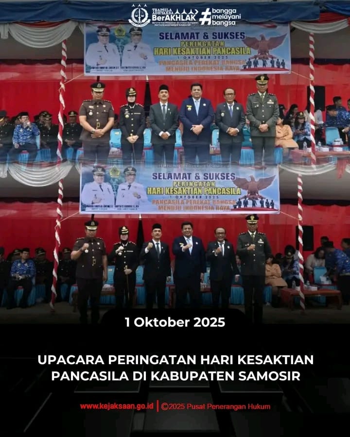 Kejaksaan Negeri Samosir Mengikuti Upacara Peringatan Hari Kesaktian Pancasila