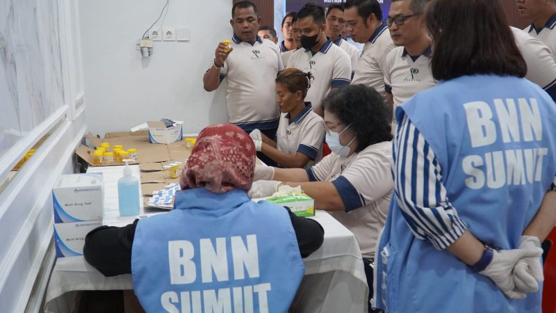 Tes Urine Pegawai dan Warga Binaan Rutan Kelas I Medan, Wujud Komitmen Perangi Narkoba