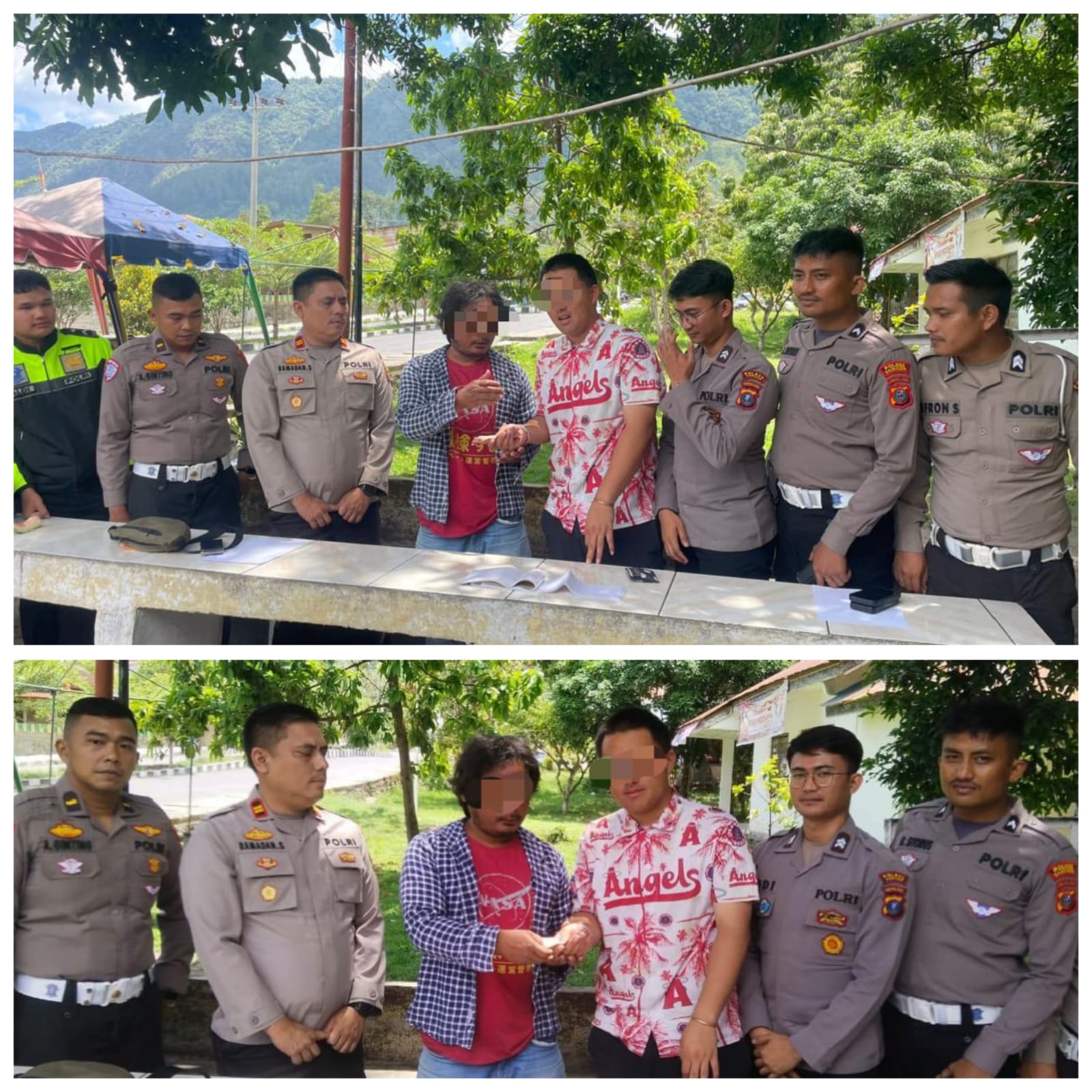 Polres Samosir Fasilitasi Mediasi Antara WNA dan Warga Lokal Terkait Kecelakaan Lalu Lintas