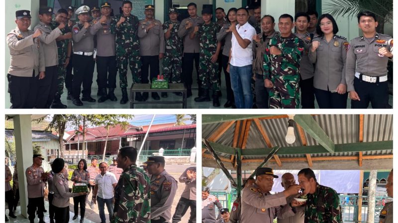 Polres Samosir Kunjungi Koramil 03 Pangururan dalam Rangka HUT TNI ke-80