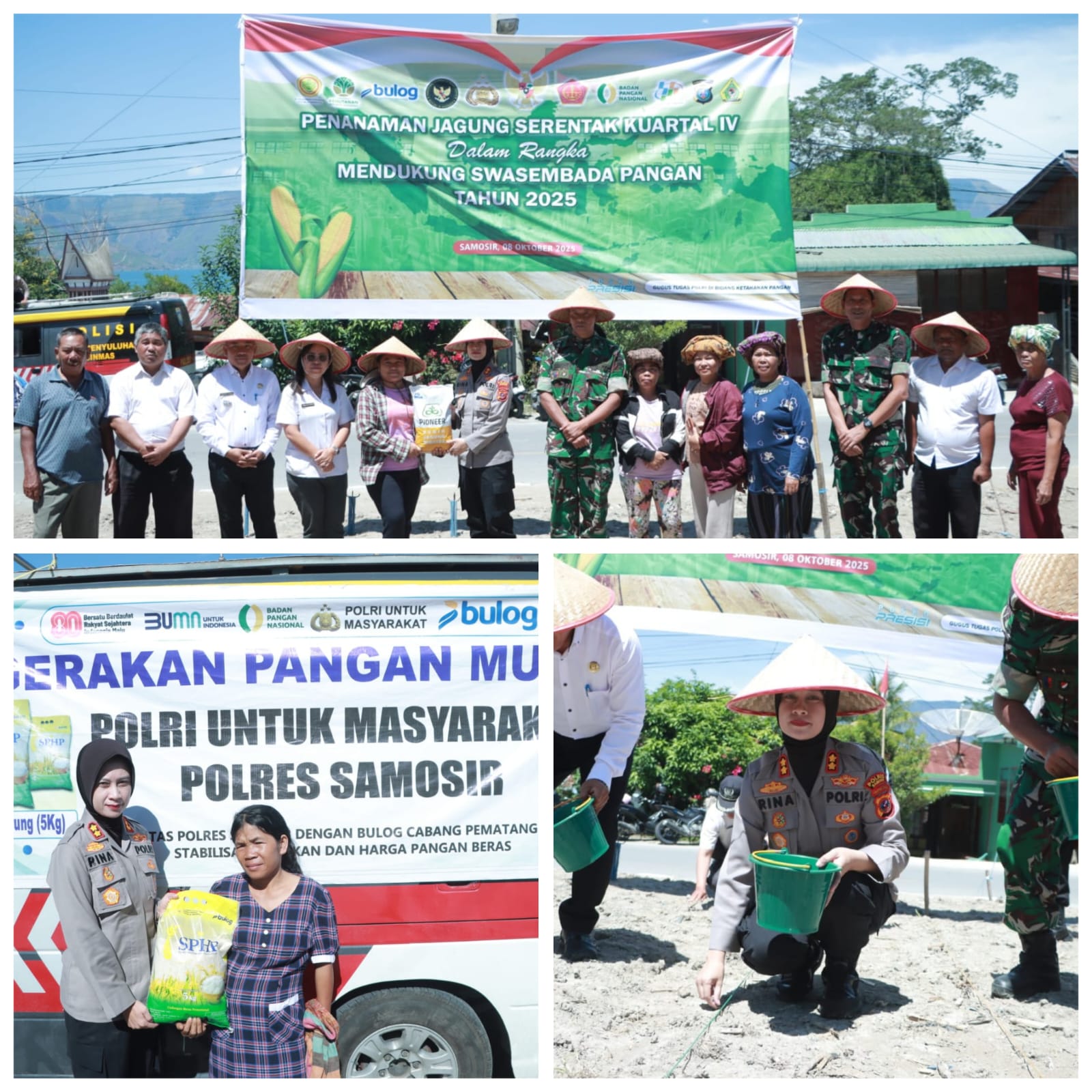 Polres Samosir Gelar Penanaman Jagung Serentak dalam Rangka Mendukung Ketahanan Pangan Nasional