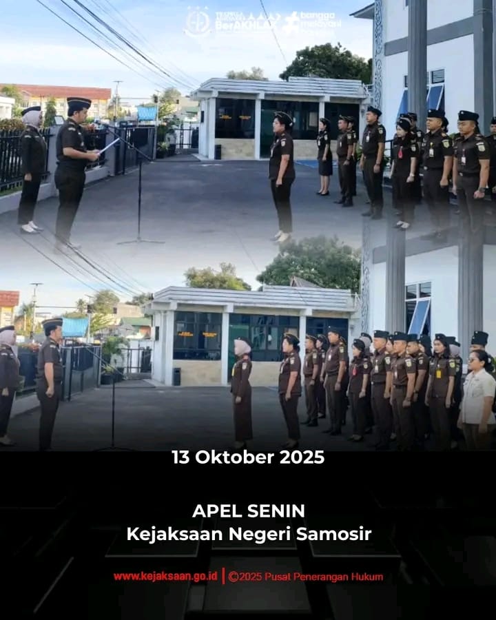 Kejaksaan Negeri Samosir Gelar Apel Kerja Rutin, Tekankan Pentingnya Tri Krama Adhyaksa