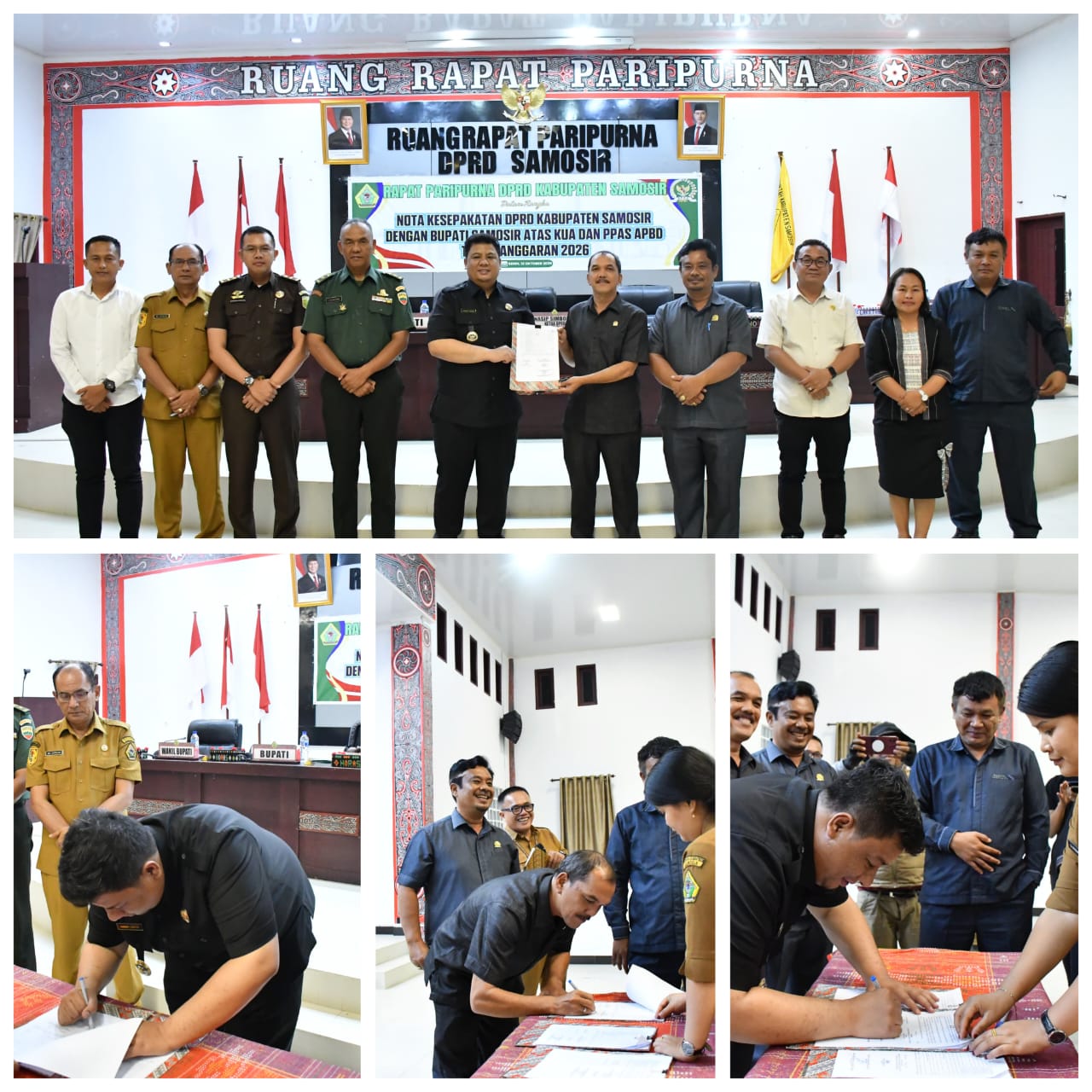 Bupati Samosir dan DPRD Sepakati KUA-PPAS APBD 2026