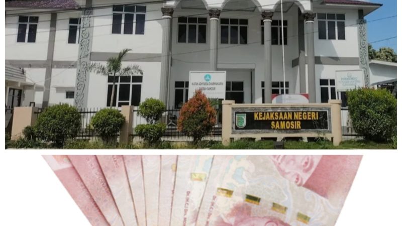 Kejaksaan Negeri Samosir Terima Penitipan Barang Bukti Uang dalam Perkara Bantuan Sosial