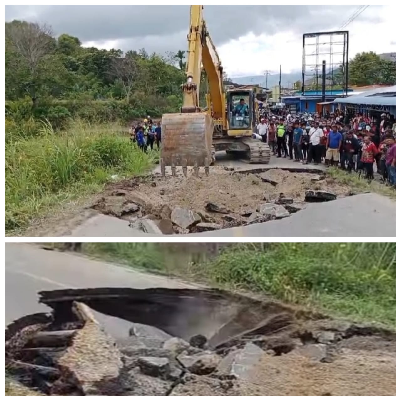 Jalan Menuju Jembatan Binanga Aron Amblas, Akses Utama Penghubung di Samosir Terhambat