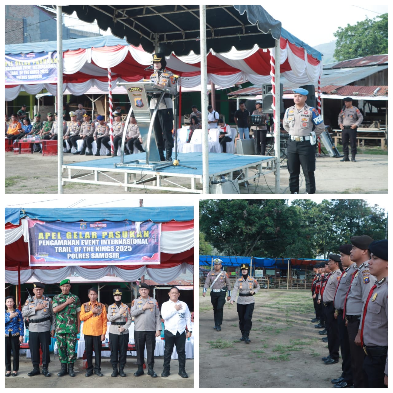Polres Samosir Gelar Apel Siaga Pengamanan Trail of The Kings 2025