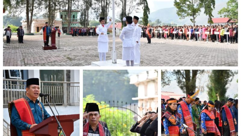 Hari Ulos Nasional Diperingati dengan Upacara di Kantor Bupati Samosir