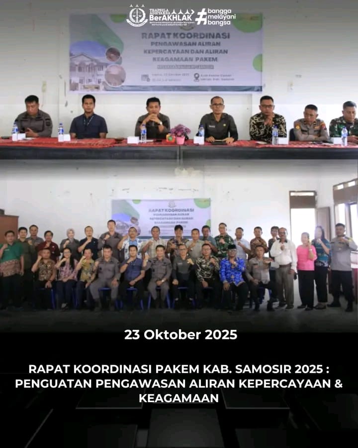 Kejari Samosir Gelar Rapat Koordinasi PAKEM untuk Jaga Kestabilan Masyarakat