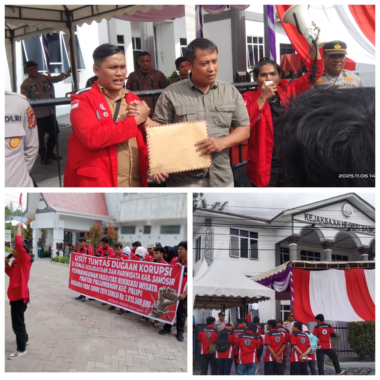 Mahasiswa Samosir Desak Aparat Penegak Hukum Usut Dugaan Korupsi di Dinas Pariwisata