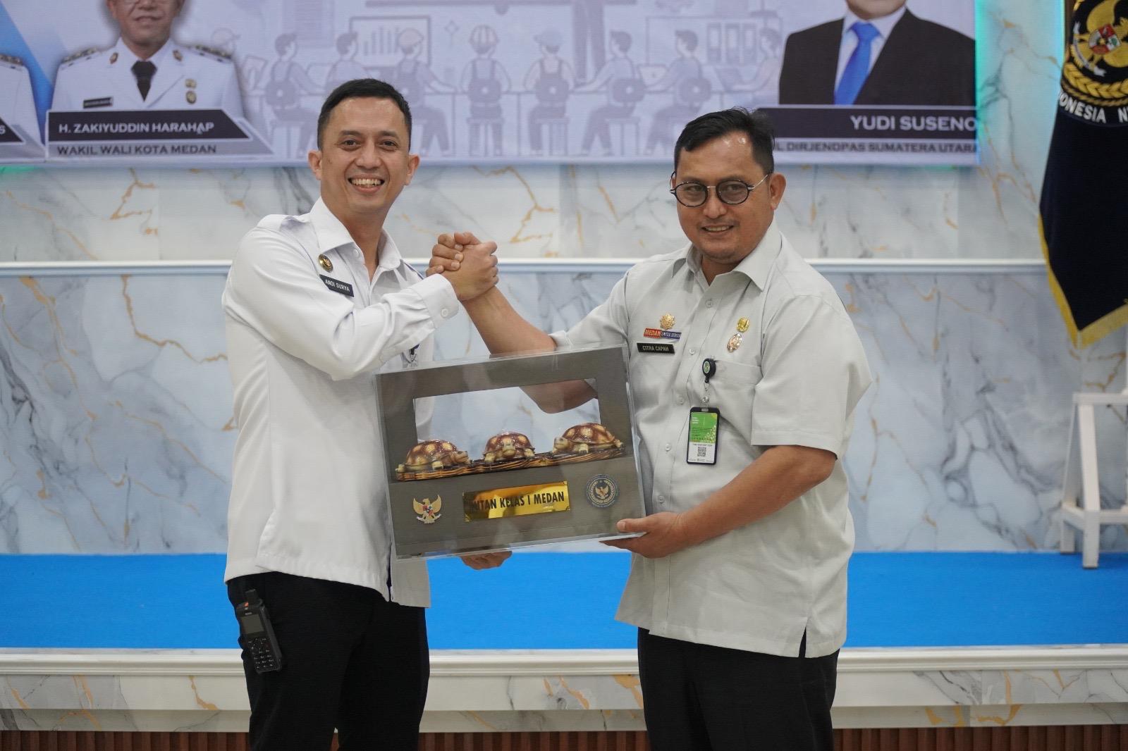 Rutan Kelas I Medan Jalin Kerja Sama dengan Disnaker Kota Medan dan Empat Lembaga Bantuan Hukum