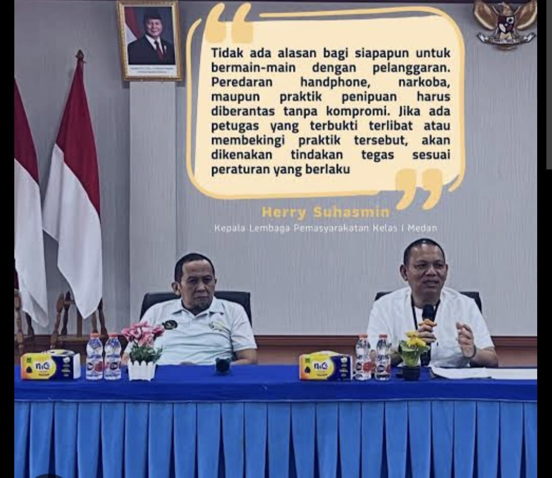 Kalapas Kelas I Medan Mengintensifkan Pemeriksaan Rutin WBP