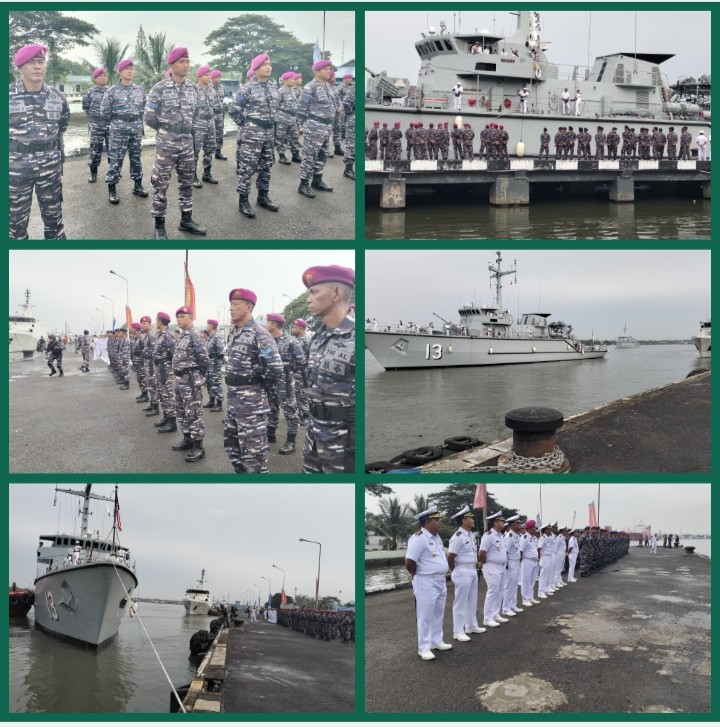 Prajurit Yonmarhanlan l laksanakan Merplug 2 Kapal Perang Malaysia di Dermaga Kodaeral l