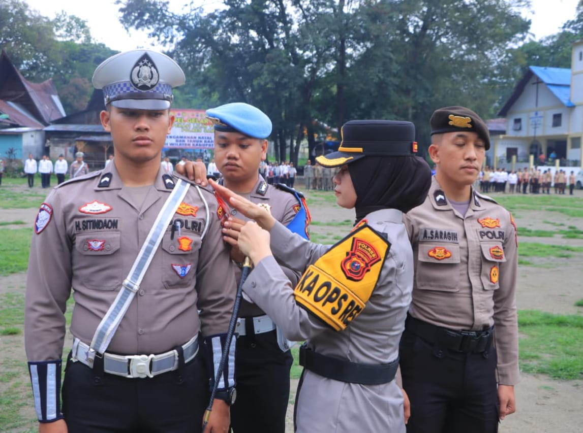 Polres Samosir Siap Amankan Natal dan Tahun Baru: 209 Personel Gelar Apel Kesiapan