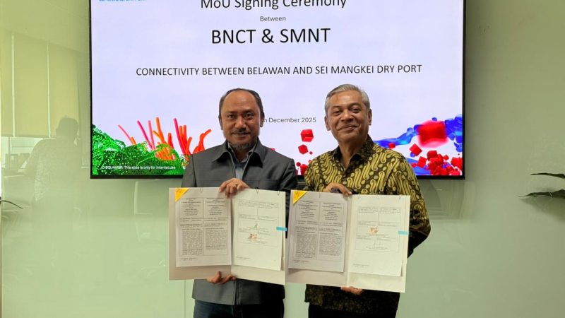 BNCT dan Sei Mangkei Dry Port Teken MoU Perkuat Konektivitas Logistik Sumatera Utara