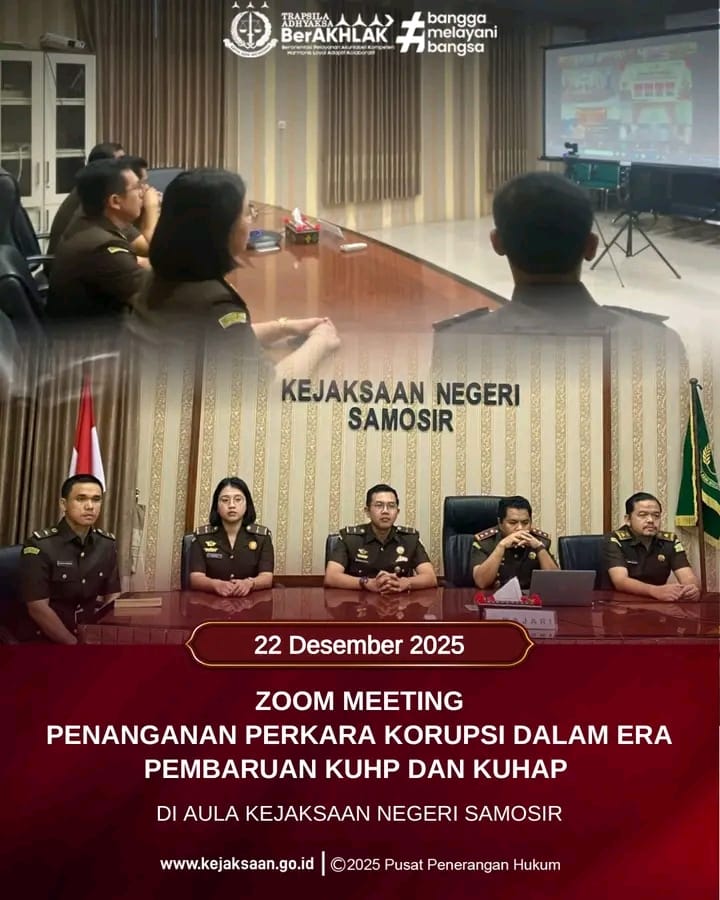 Kejaksaan Negeri Samosir Perkuat Sinergi Penanganan Korupsi di Era Pembaruan KUHP dan KUHAP