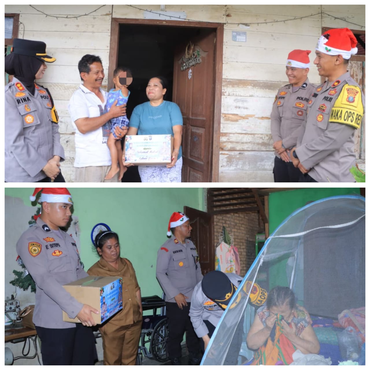 Polres Samosir Salurkan Bantuan Sosial, Peduli Lansia dan Anak Disabilitas di Hari Natal