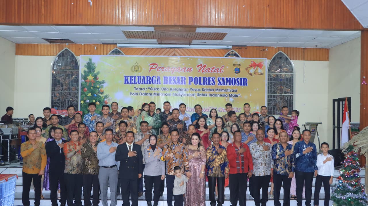 Polres Samosir Rayakan Natal dengan Sukacita dan Semangat Melayani
