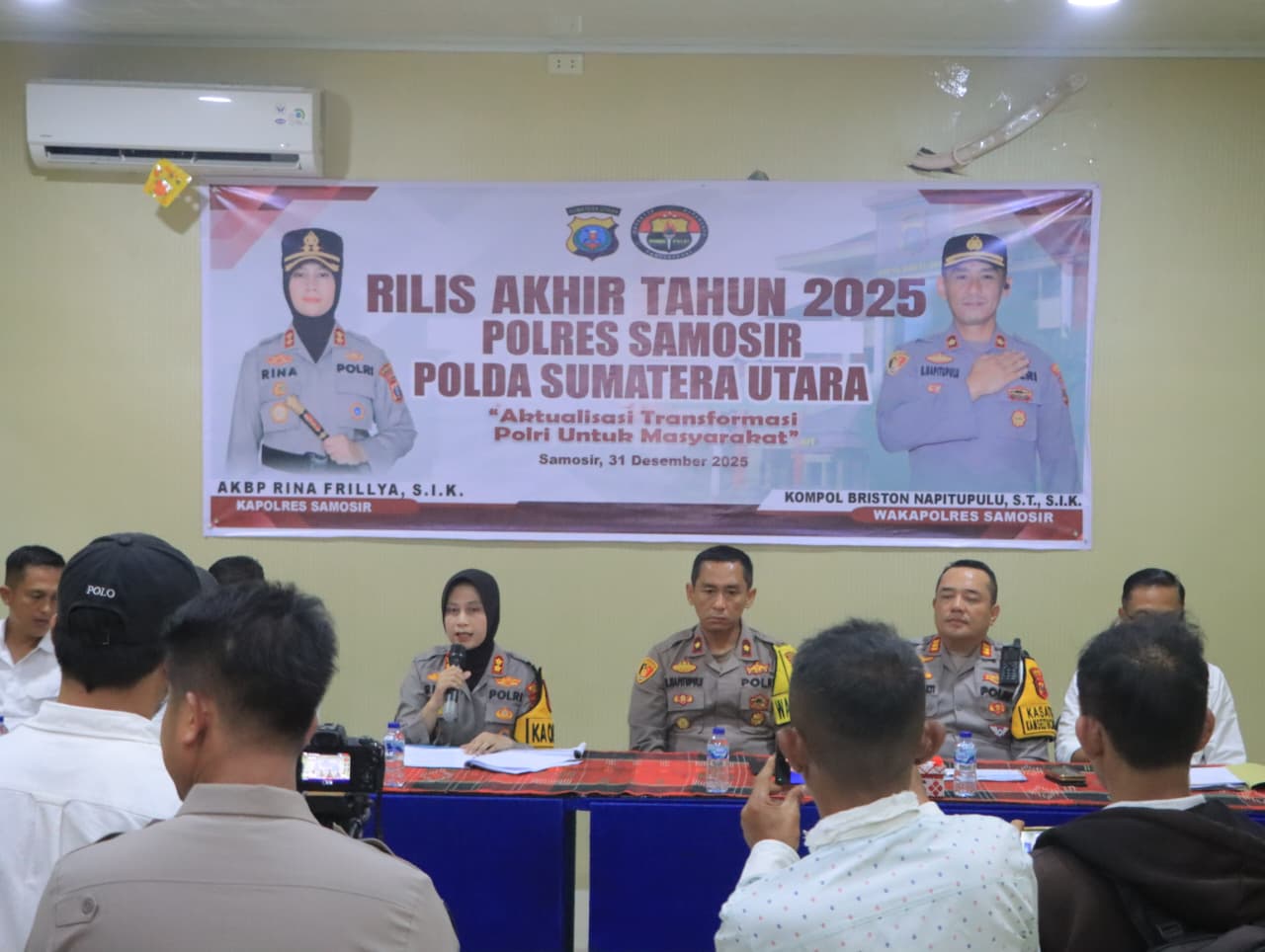 Polres Samosir Gelar Rilis Akhir Tahun 2025: Kinerja Cemerlang, Kamtibmas Aman dan Kondusif