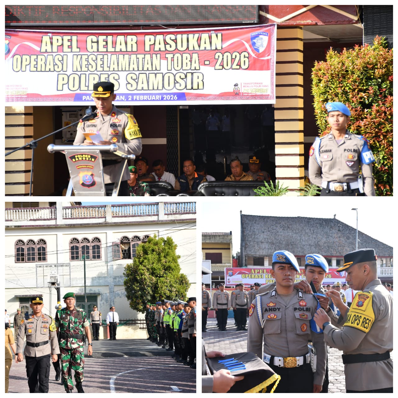 Polres Samosir Siap Laksanakan Operasi Keselamatan Toba 2026 : “Senyum, Sapa, Salam Untuk Keselamatan”