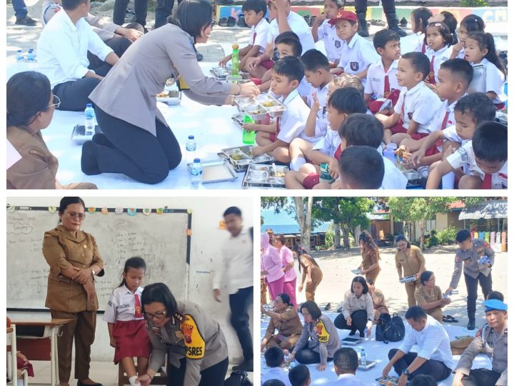 Kapolres Samosir Peduli : Makan Bergizi Gratis dan Bantuan Alat Belajar untuk Pelajar 