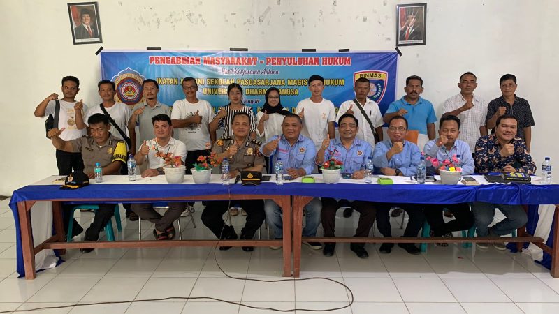 Kerjasama IKA-SPMH Undhar dengan Binmas Polsek Birubiru  Selenggarakan Penyuluhan KUHP Baru Bagi Warga Desa Sari Laba Jahe