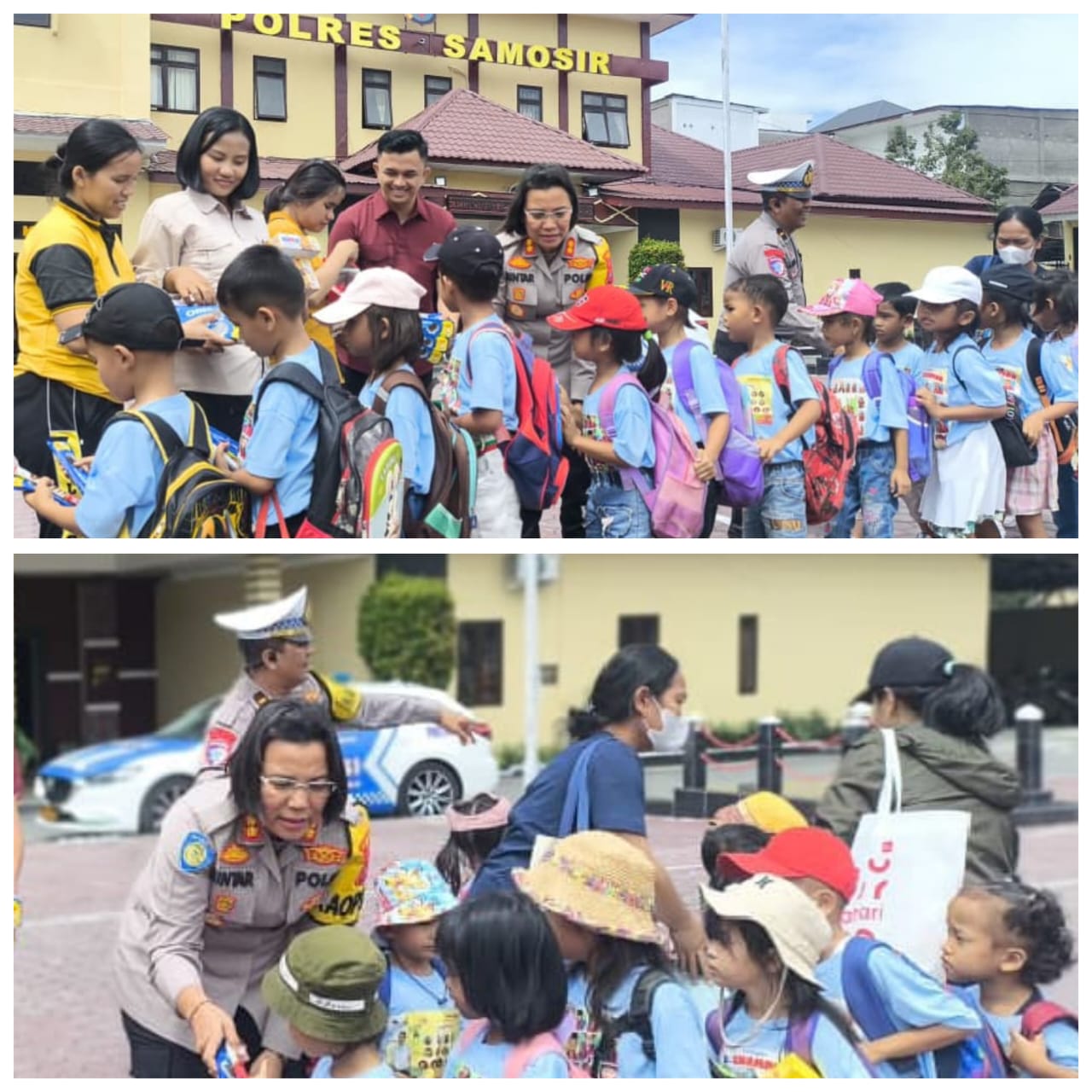 Polres Samosir Jadi Sahabat Anak : Edukasi Lalu Lintas dan Kedekatan Polisi dengan Generasi Muda 