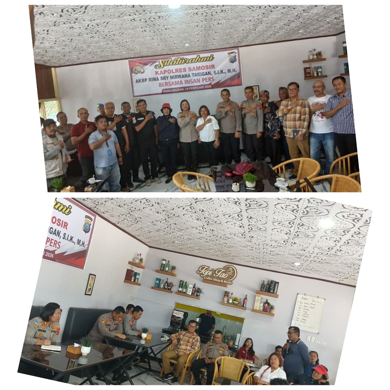 Kapolres Samosir Perkuat Sinergi Dengan Insan Pers : ”Media adalah Kontrol Sosial”