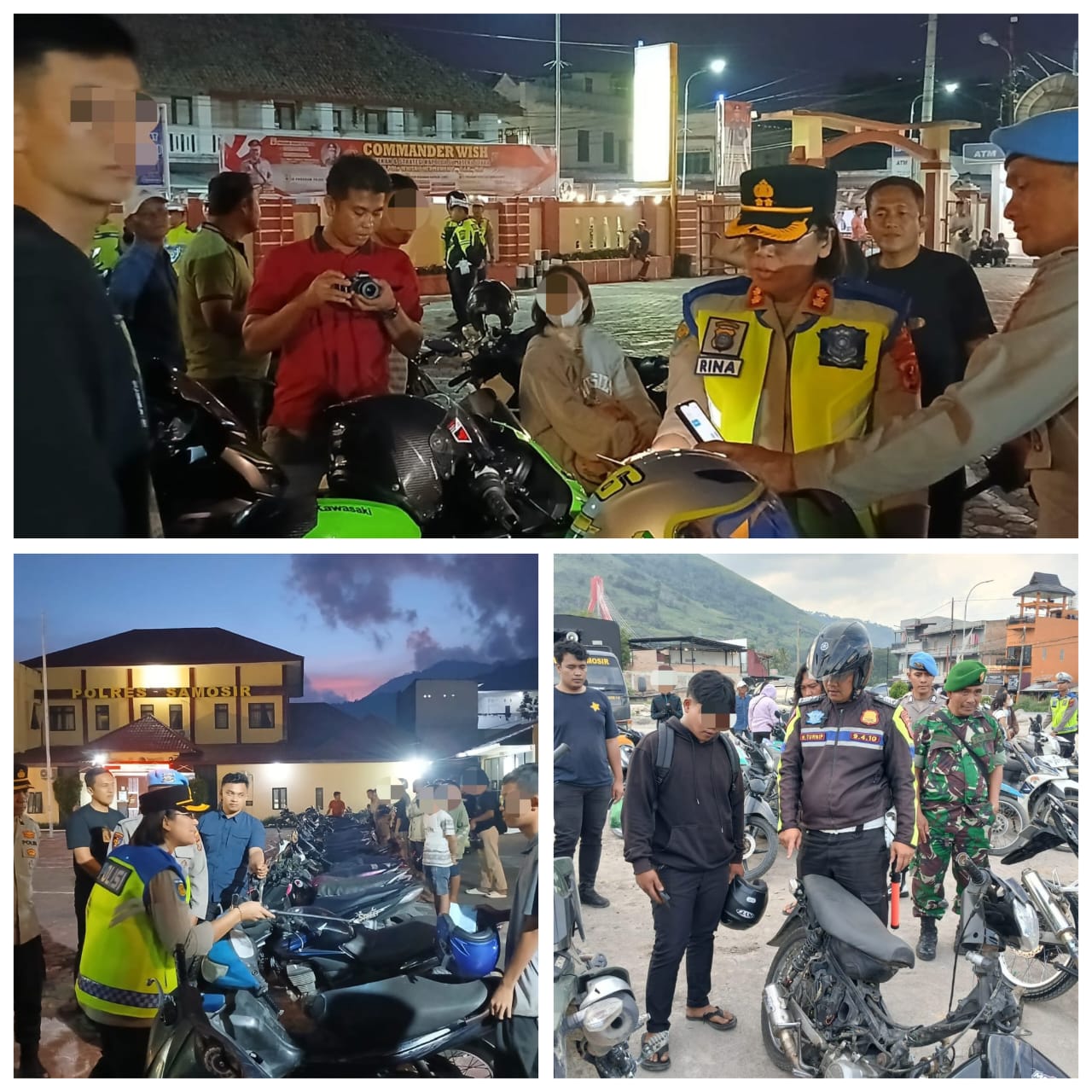 Polres Samosir Tertibkan Knalpot Brong : 33 Kendaraan Diamankan