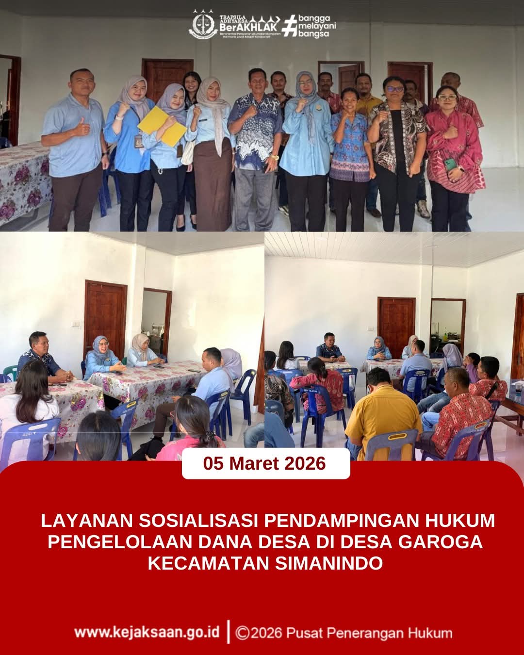Kejaksaan Negeri Samosir Tingkatkan Transparansi Pengelolaan Dana Desa di Garoga 