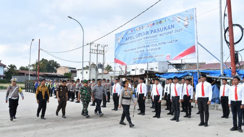 Polres Samosir Siap Amankan Mudik Lebaran 2026 : 161.243 Personel Gabungan Dikerahkan 