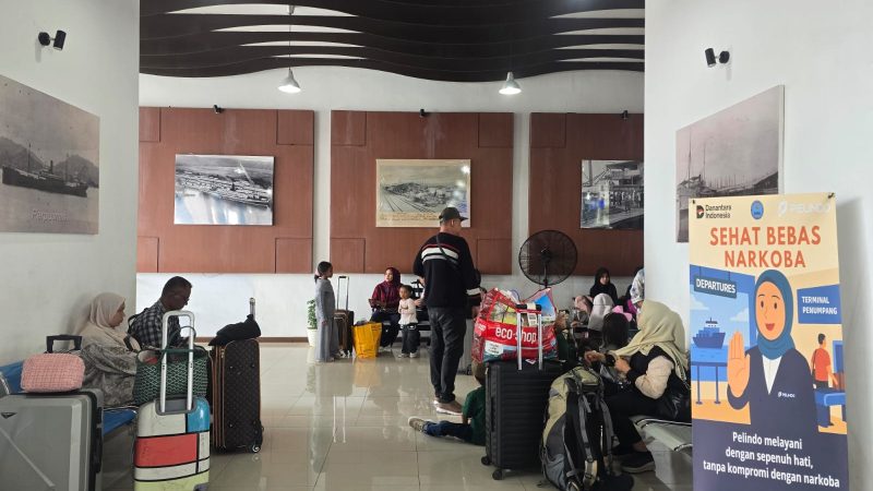 Arus balik melalui Terminal Bandar Deli Belawan hingga + 7 tercatat 13.814 penumpang