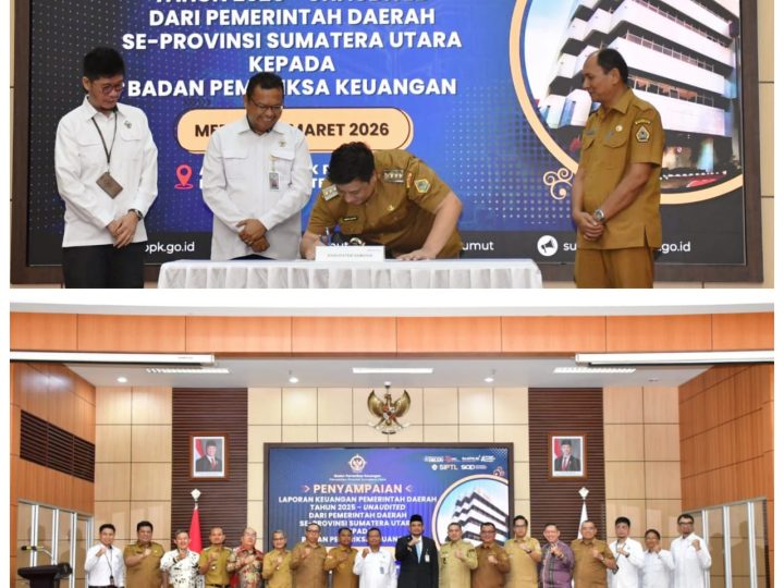 Samosir Serahkan LKPD 2025 : Bupati Vandiko T. Gultom Harap WTP Kembali 