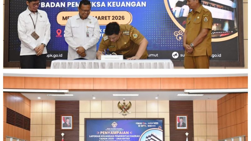 Samosir Serahkan LKPD 2025 : Bupati Vandiko T. Gultom Harap WTP Kembali 