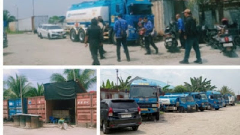 Gudang BBM Ilegal Diduga Milik PT.SMS dan PT BSM Berhasil Digrebek Tim Gabungan,150 Ton Solar Ditemukan di Lokasi