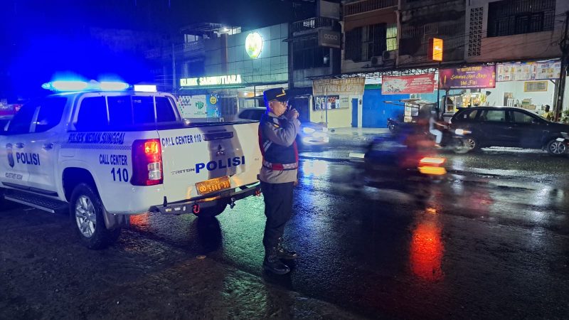 Menjaga Stabilitas Kamtibmas Diwilayahnya, Polsek Sunggal Gencar Lakukan Patroli Blue Light