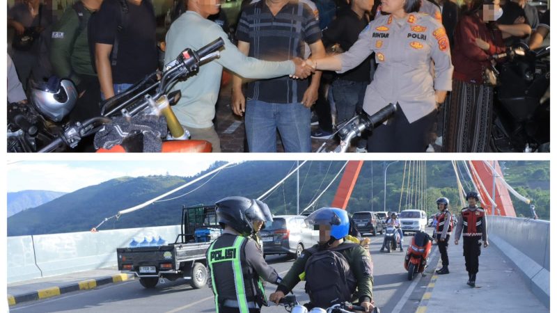 Polres Samosir Tertibkan Knalpot Brong di Pangururan Demi Kenyamanan Masyarakat