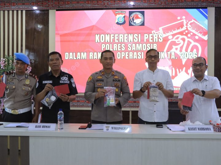 Operasi Antik Toba 2026 : Polres Samosir Amankan 7 Tersangka, Selamatkan 1.219 Jiwa dari Jerat Narkoba
