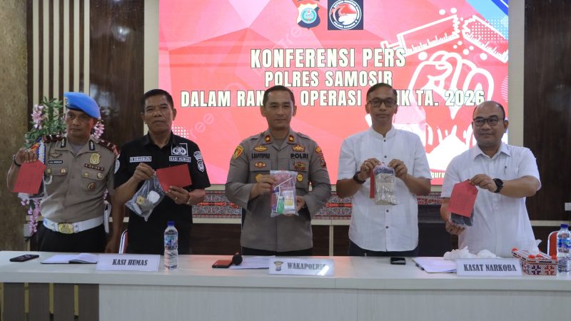 Operasi Antik Toba 2026 : Polres Samosir Amankan 7 Tersangka, Selamatkan 1.219 Jiwa dari Jerat Narkoba
